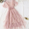 Girl Summer Dress A Line Tulle Dress With Sequins P335