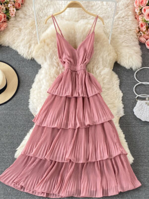 Cute V Neck Short A Line Dress Fashion Dress P340