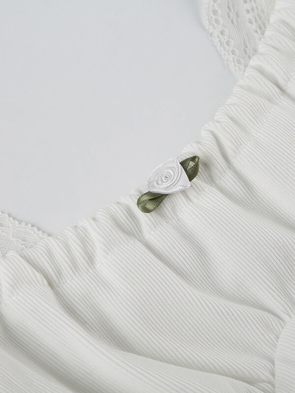 Delilah lace trimmed fake two-piece camisole - Image 5