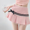 Girly academia pinstriped mini skirt