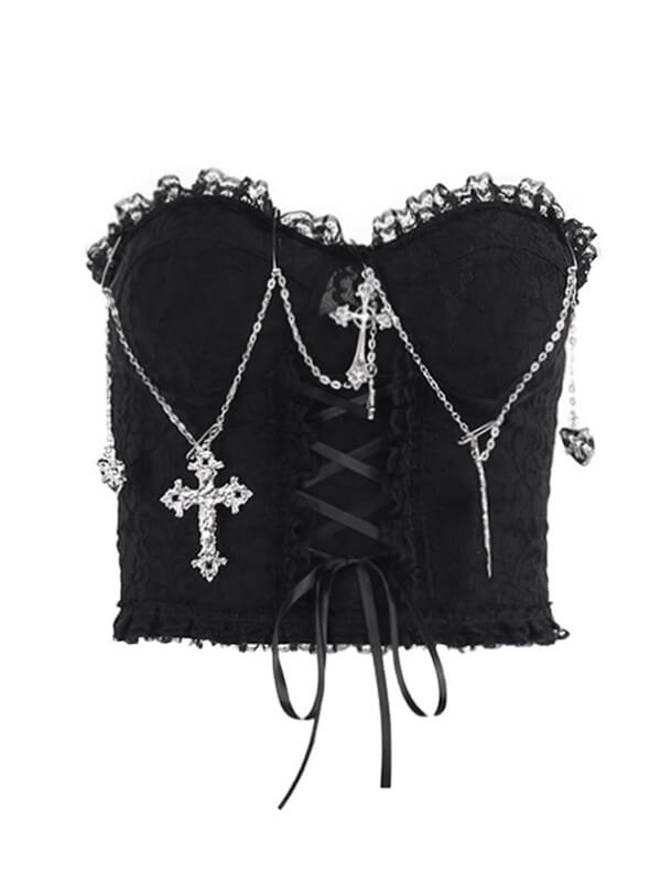 Gothic cross chain corset - Image 4