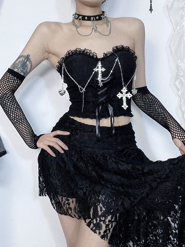 Gothic cross chain corset - Image 3