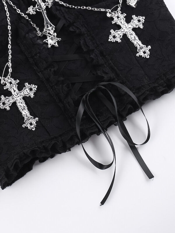 Gothic cross chain corset - Image 5