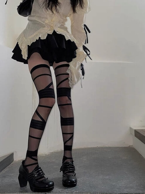 Harajuku bandage stockings - Image 8