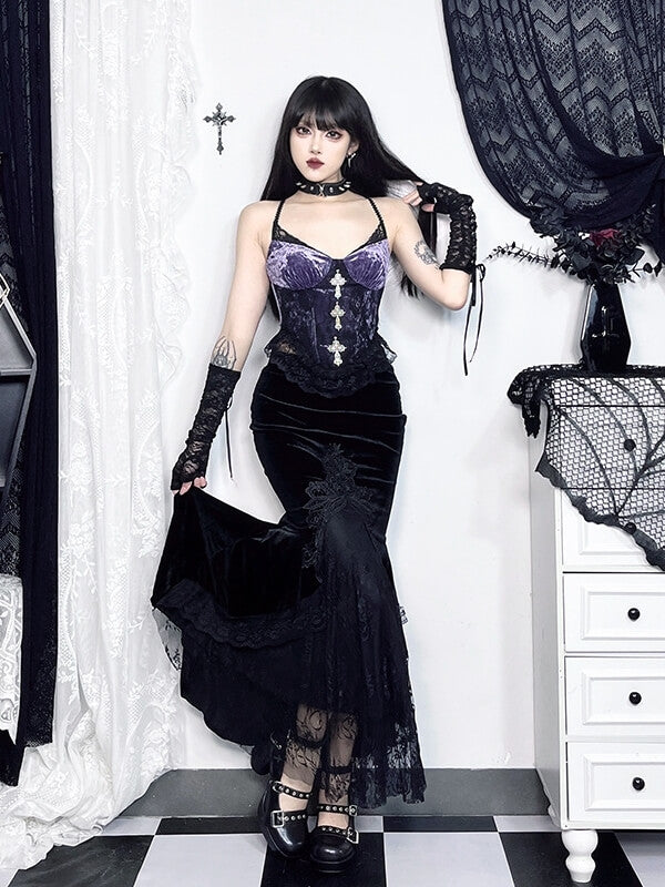 Purple vintage goth camisole - Image 5