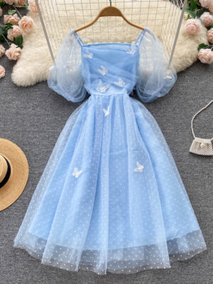 Cute Tulle Lace Short Dress Fashion Girl Dress P317