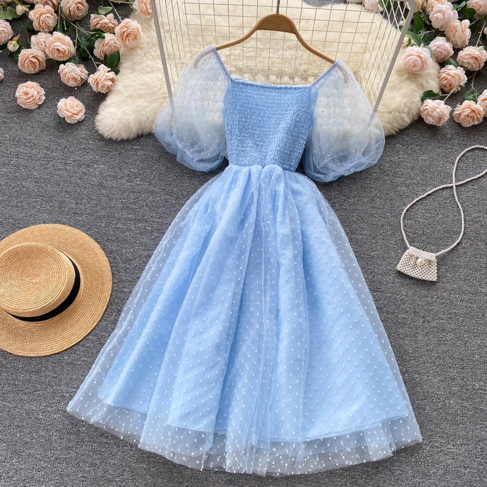 Cute Tulle Lace Short Dress Fashion Girl Dress P317 - Image 5