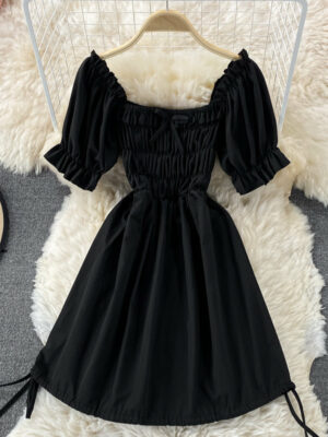 Cute Puff Sleeve A Line Dress P310