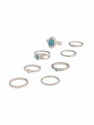 Stackable Ring Turquoise 8-Pack