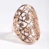 Rose Filigree Shield Ring