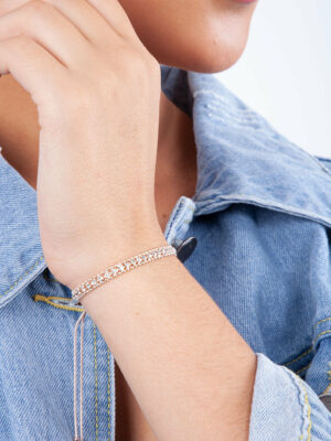 Rose Ball Toggle Tennis Bracelet