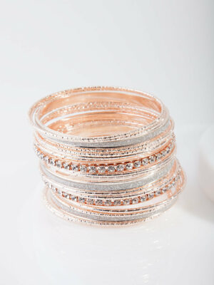 Rose Glitter Bangle 20-Pack