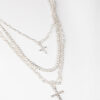 Mix Chain Cross 4-row Necklace