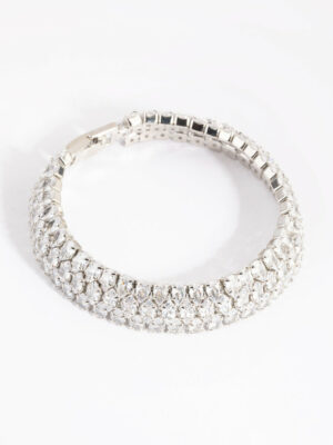 Rhodium  Tennis Bracelet