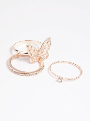 Rose Butterfly Ring Pack