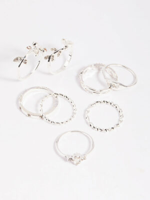 Leaves Ring Stack 8-Pack