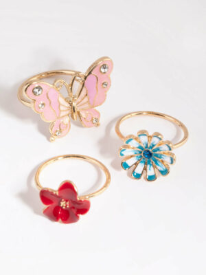 Butterfly & Flower Ring