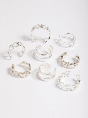 Starry Heart Cuff Earring 8-Pack