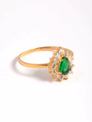 Green Pear Ring