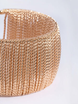Wide Chain Cuff Bangle Bracelet