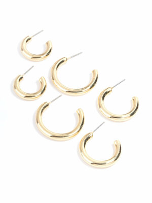 Chunky Hoop Earrings Pack