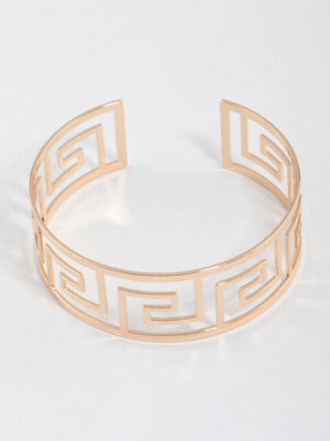 Greek Pattern Cuff Bangle