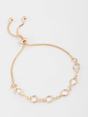 Circle Glass Stone Toggle Bracelet