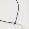 Fabric Clear Quartz TearCollar Necklace