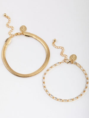 Snake Chain & Tennis Bracelet Pack