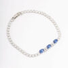 Rhodium Oval Tennis Bracelet