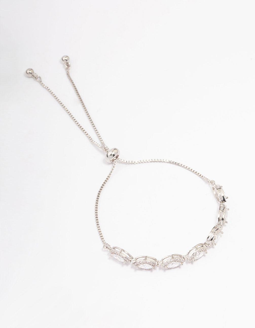 Rhodium Marquise Toggle Bangle