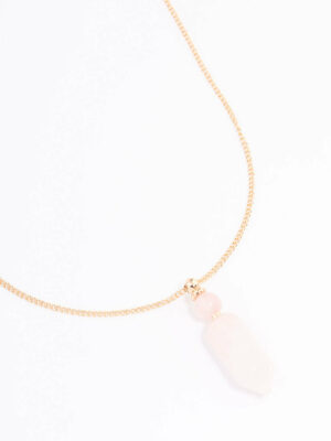 Rose Quartz Sphere Pendant Necklace