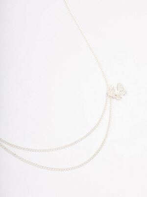 Double Chain Butterfly Necklace