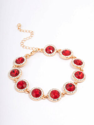 Red Round Adjustable Bracelet