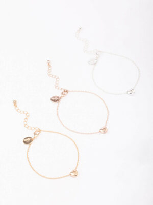 Triple Heart Bracelet 3-Pack