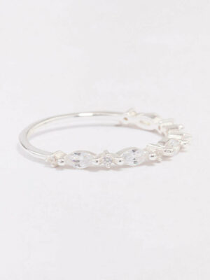 Alternating Marquise Round Ring