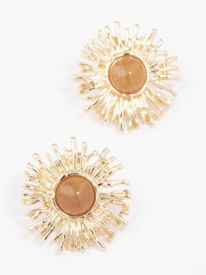 Small Sun Stud Earrings