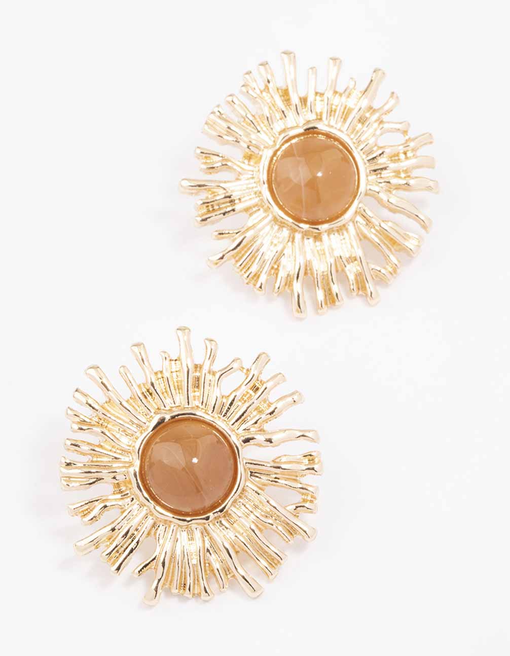 Small Sun Stud Earrings
