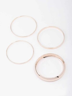 Rose Thick & Thin Bangle 4-Pack
