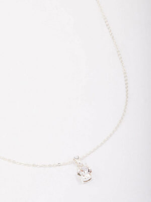 Crystal Solitaire Pendant Necklace