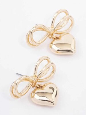 Heart Bow Earrings