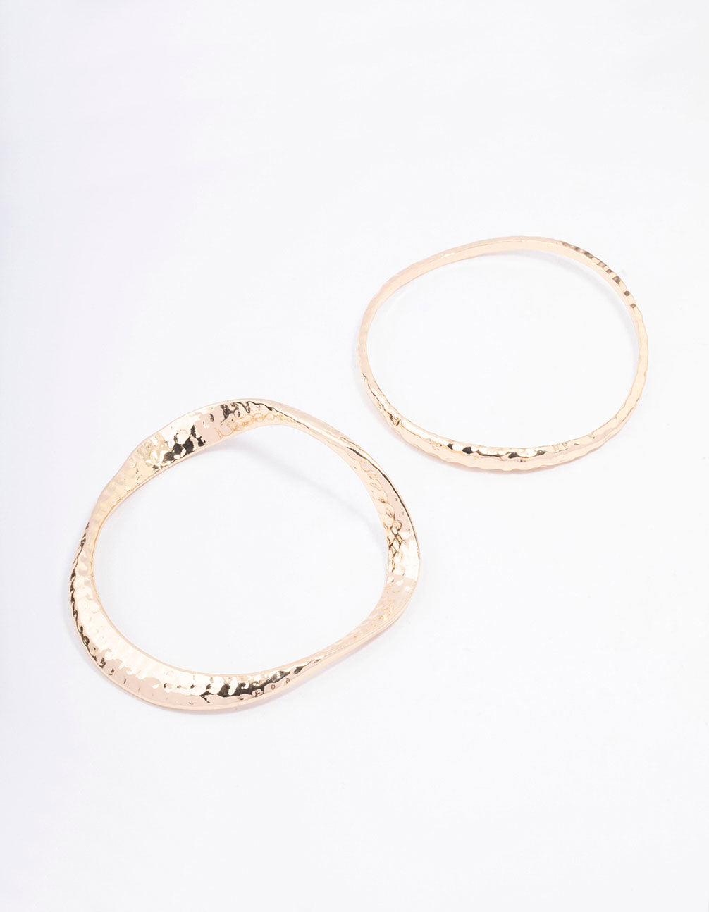 Wavy Hammered Bangle Pack