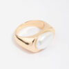 Oval Pearl Signet Ring
