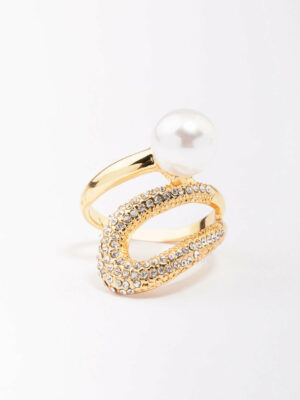 Pave Pearl Cocktail Ring