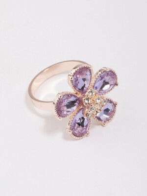 Rose Lilac Flower Petal Ring