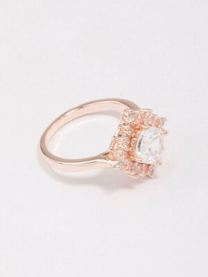 Rose  Framed Square Ring