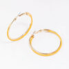 Thin Double Twist Hoop Earrings