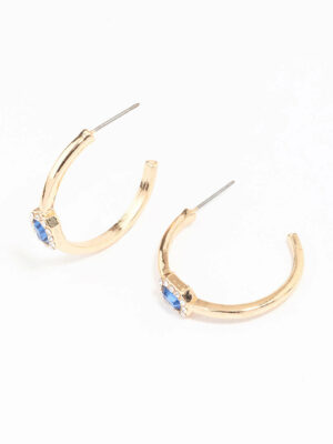 Oval Halo Hoop Earrings