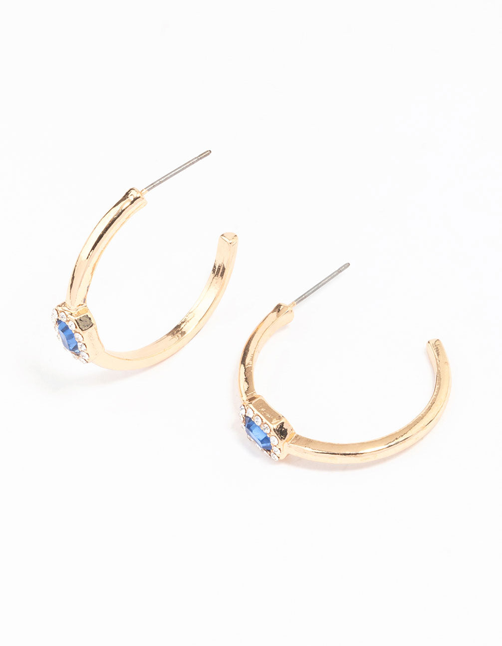 Oval Halo Hoop Earrings