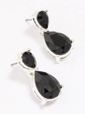 Black Stone TearEarrings